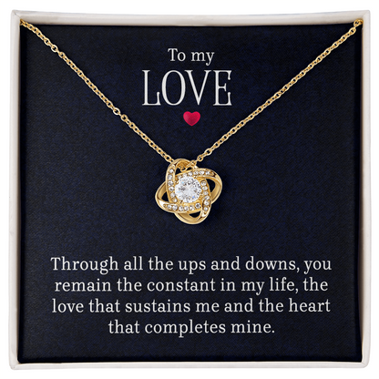 To My Love - Lov eKnot Necklace