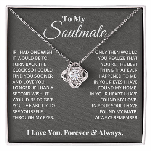 To My Soulmate - Love Knot Necklace