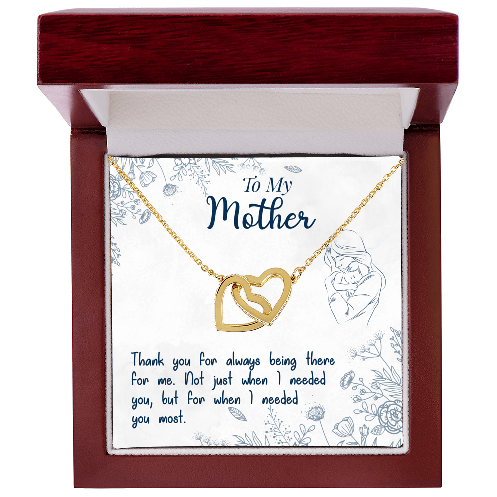 Thank You For Always Being There - Interlocking Hearts Necklace