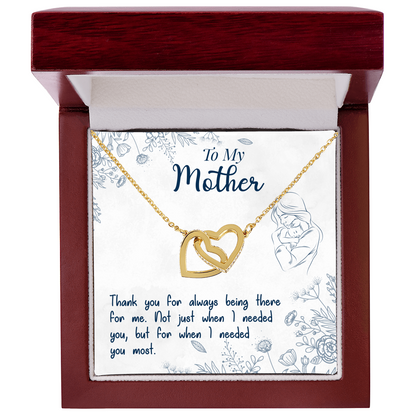 Thank You For Always Being There - Interlocking Hearts Necklace