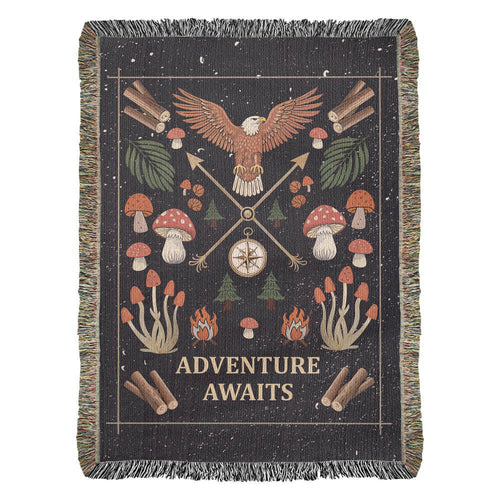Adventure Awaits - Woven Blanket